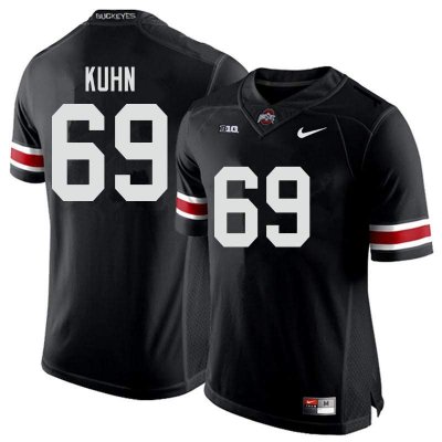 Men's Ohio State Buckeyes #69 Chris Kuhn Black Nike NCAA College Football Jersey Official YVW7744PS